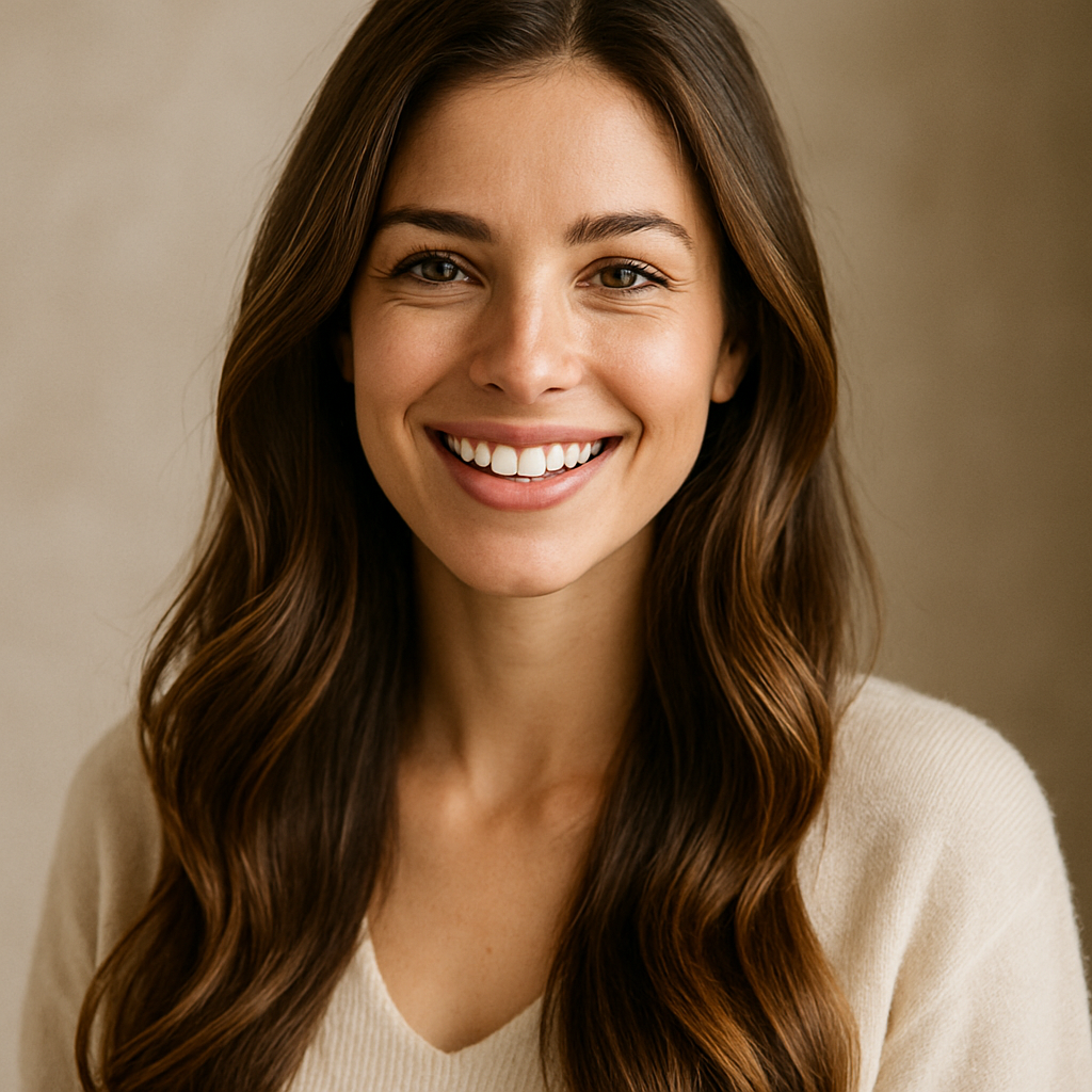 Person enjoying healthy, vibrant hair after care routine